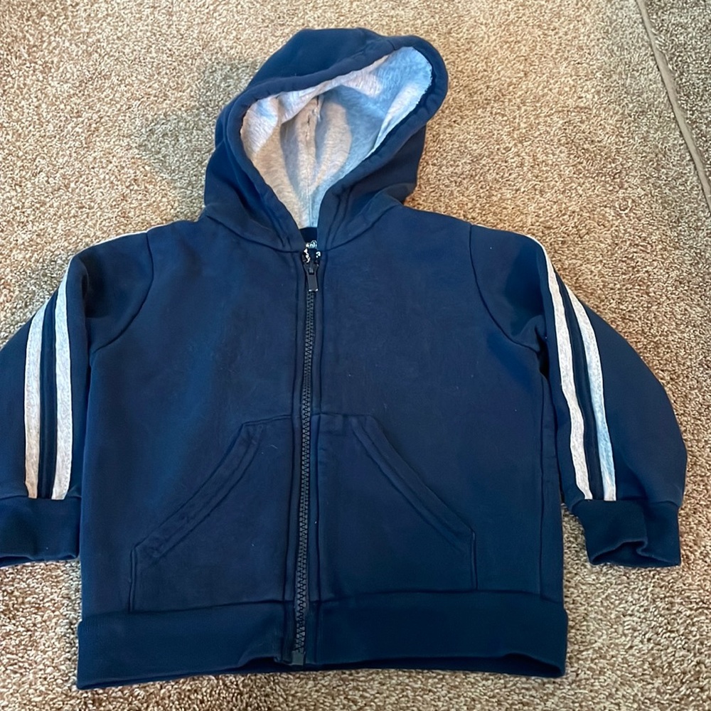 Garanimals navy blue zip up hooded jacket, 3T